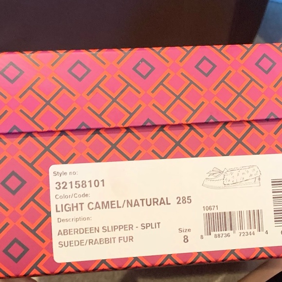 Tory Burch Aberdeen Slipper. Split Suede / Rabbit Fur - Picture 3 of 8